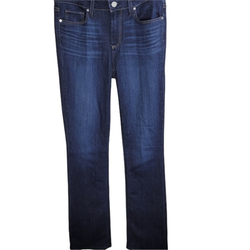 Paige Manhattan Bootcut Womens Jean  Blue Dark Wash Size 29